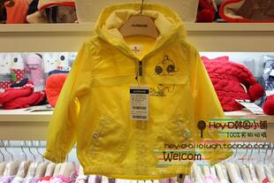 幼小童春秋薄外套 男女童黄色空调服 春夏轻薄夹克外套防晒服