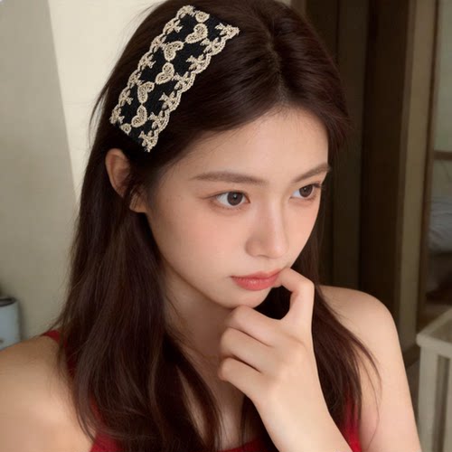 大号蕾丝懒人粘发贴刘海前额侧边毛发碎发整理神器无痕发夹魔术贴