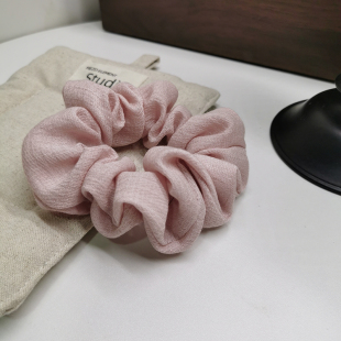 温柔粉雾大肠发圈韩式 小众设计高弹力肥肠圈马尾丸子头花发绳发饰