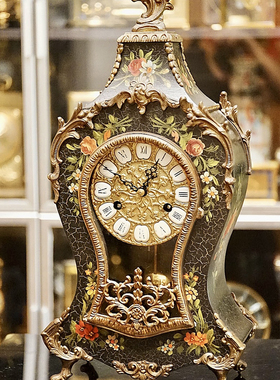 【上世纪中叶精品德国古董钟】Hermle赫姆勒手绘8天报时机械钟