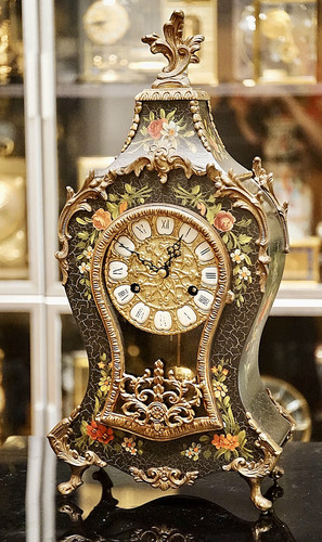 【上世纪中叶精品德国古董钟】Hermle赫姆勒手绘8天报时机械钟