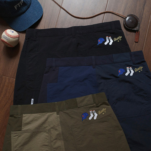 Battles拼接撞色长裤