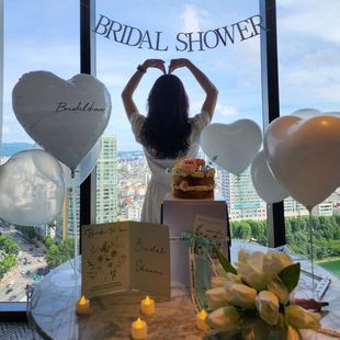 shower 饰bridal 韩式 ins小清新单身派对气球布置闺蜜聚会背景墙装