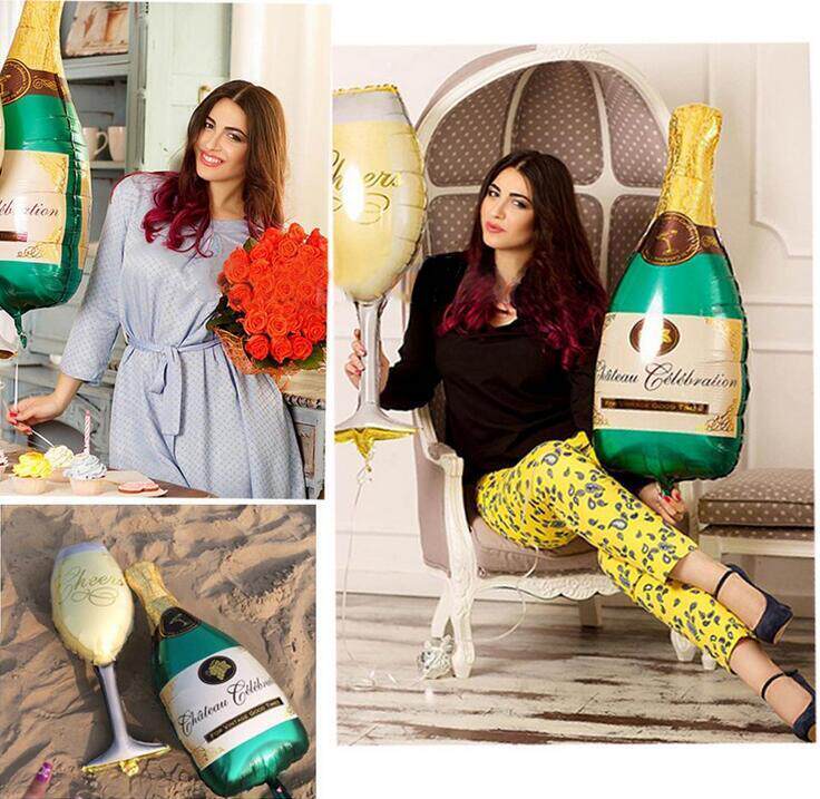 热卖婚庆生日派对装饰 铝膜汽球 大号酒杯啤酒造型汽球 Birthday