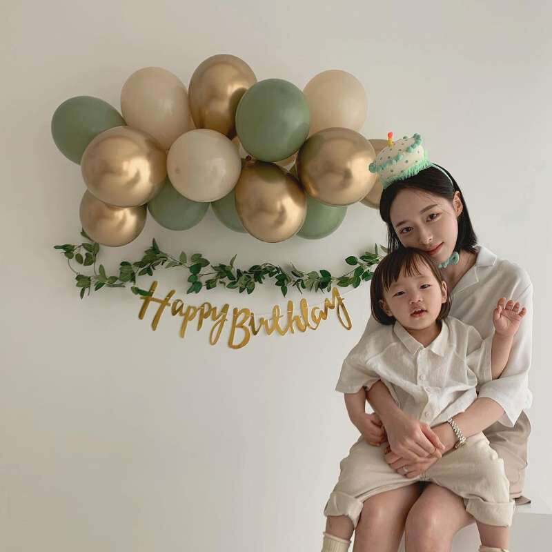 森系ins气球百天周岁背景墙装饰