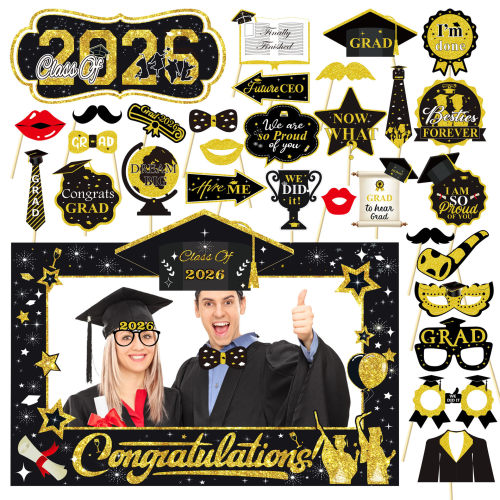 2026毕业季同学合影搞怪相框道具