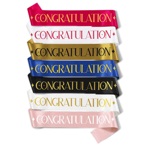 congratulations毕业升迁礼仪带