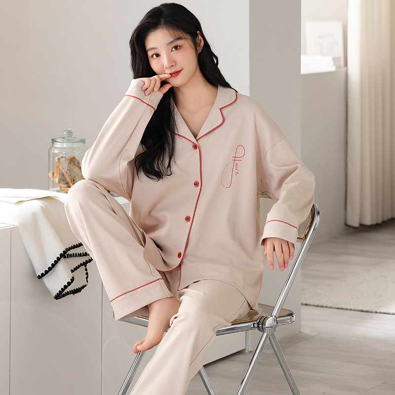 睡衣女春秋款纯棉长袖女款秋季2026新款妈妈秋冬可外穿家居服套装
