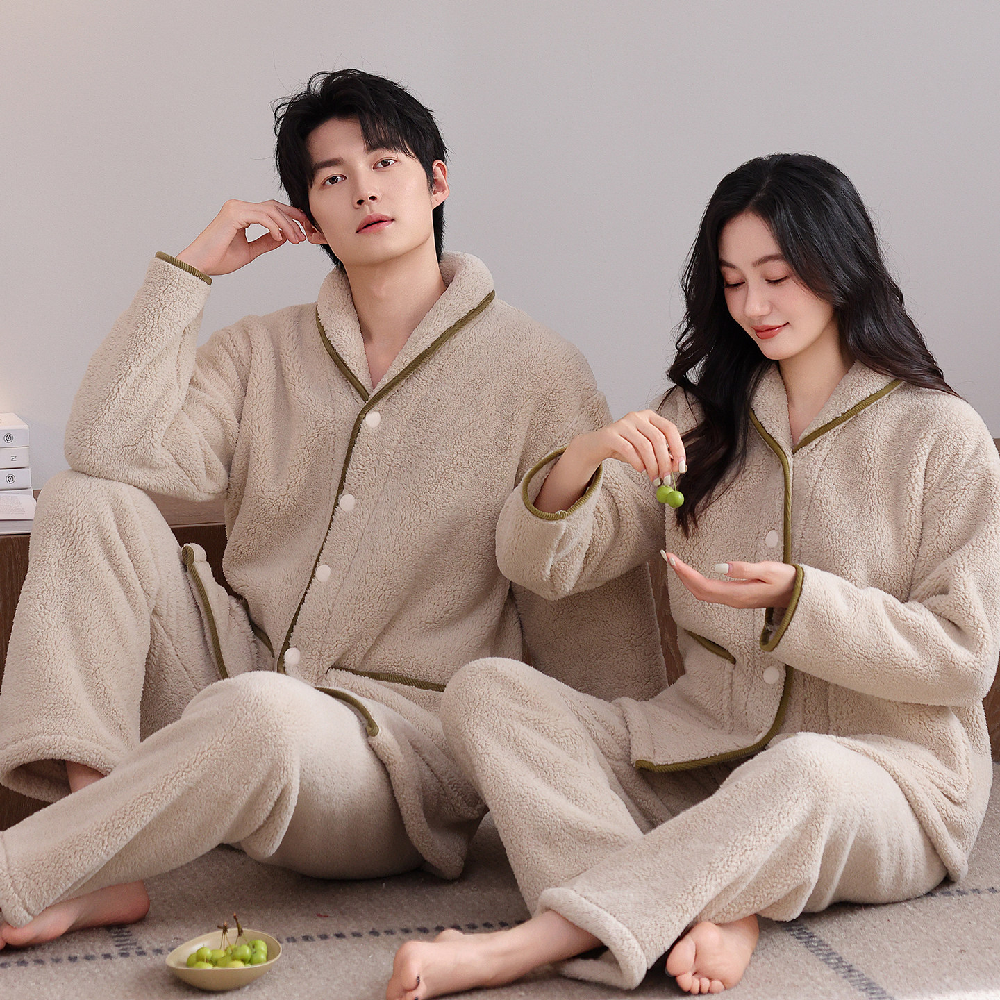 情侣睡衣女款冬季法兰绒长袖高级感套装2026新款男士秋冬款家居服