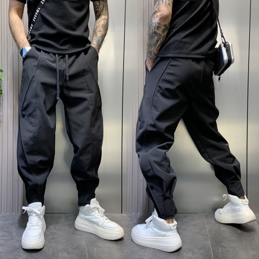 春秋男萝卜裤休闲卫裤男韩版阔腿运动哈伦裤美式工装宽松束脚裤潮,男装,休闲裤,淘宝优惠券,粉丝福利购,淘宝优惠卷