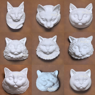 猫猫合集 香薰石膏头像冰箱贴生日蛋糕插件模型创意礼物