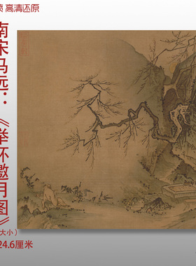 南宋复制品微喷艺术举杯邀月图