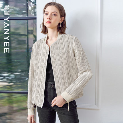 颜域独特设计感短外套女士2025新款早春复古时尚百搭短款夹克外衣