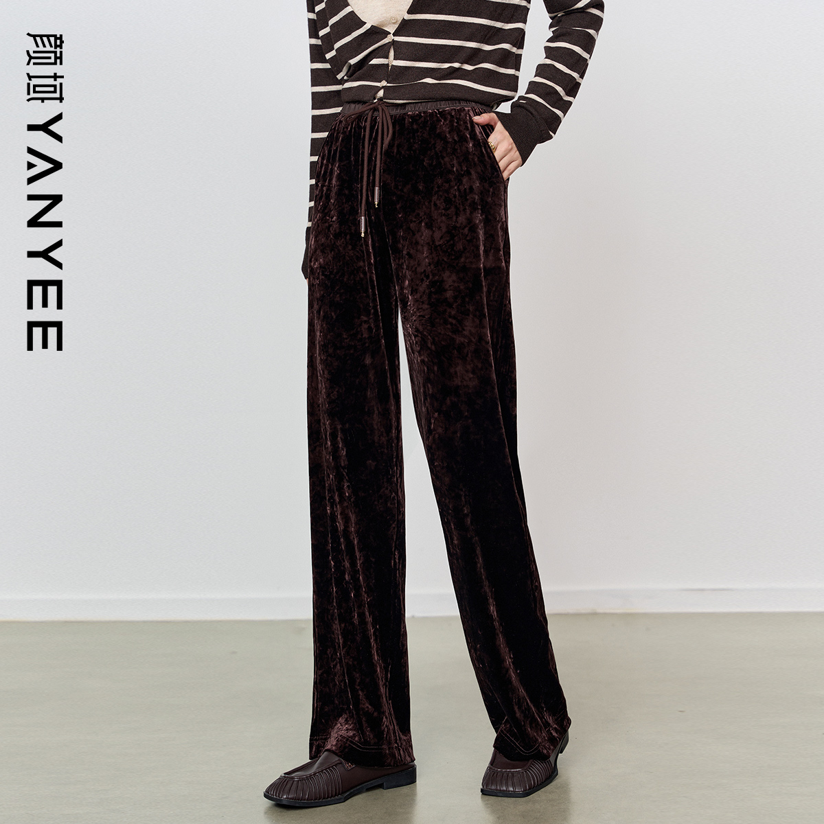 简约通勤阔腿裤宽松显瘦裤子