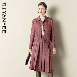 套装 颜域短外套半身裙两件套女装 穿搭一整套气质时尚 秋季 2025新款