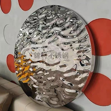 水波纹不锈钢板材304加工定制天花吊顶背景墙金属装饰镜面k波浪片