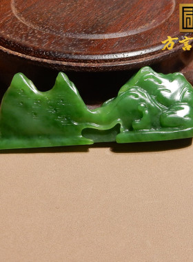 稀缺品牌和田玉特色新疆老熟细润戈壁料碧玉悟道吊坠子挂件A1