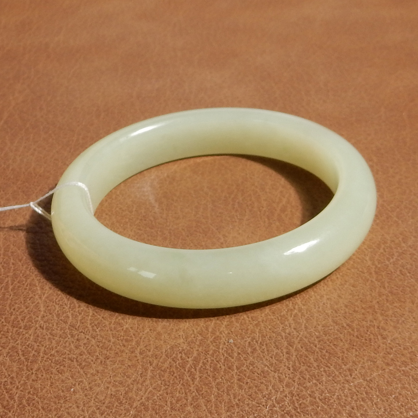 玉禧珠宝天然和田玉新疆若羌油润鸡油黄口料53.5MM手镯送礼Q