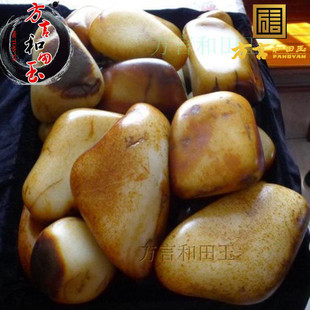 方言和田玉镇店之宝新疆玉龙河珍稀名品上上品洒金包银籽料原石F