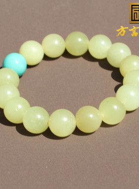 方言和田玉高脂细腻黄口料手串
