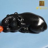 方言和田玉精品大师回馈新疆墨玉籽料生肖羊吊坠子洋洋得意挂件F