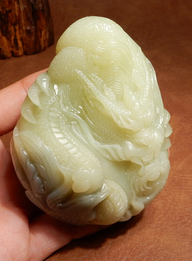 方言苏杰大师蓝玉黄口双色把件