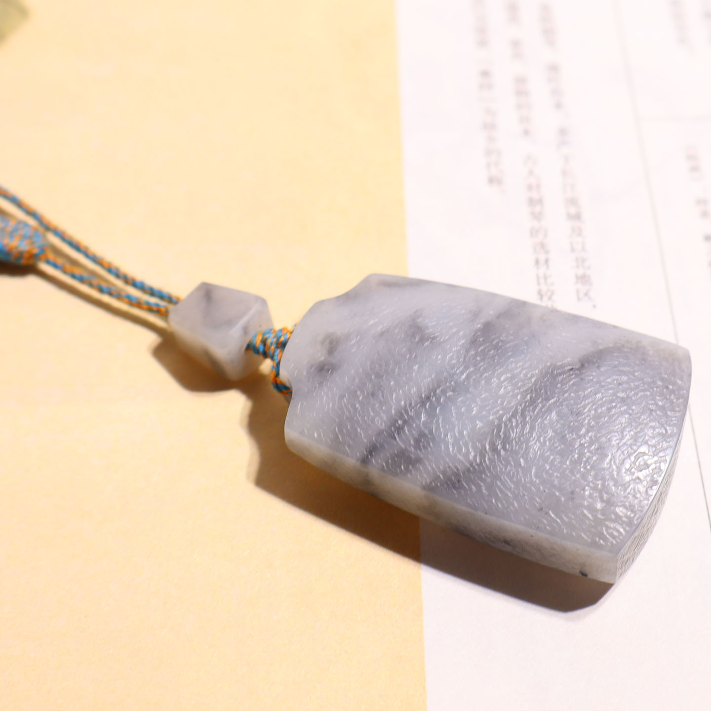 玉禧珠宝和田玉精品新疆玉龙河细腻油润青花籽料牌子吊坠挂件A9