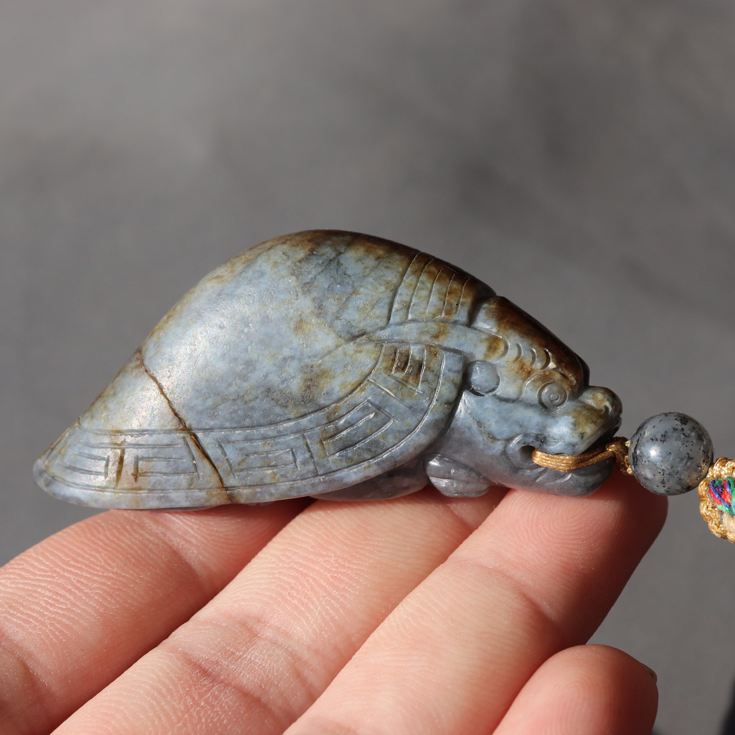 方言和田玉秋梨皮龙龟高背小手把