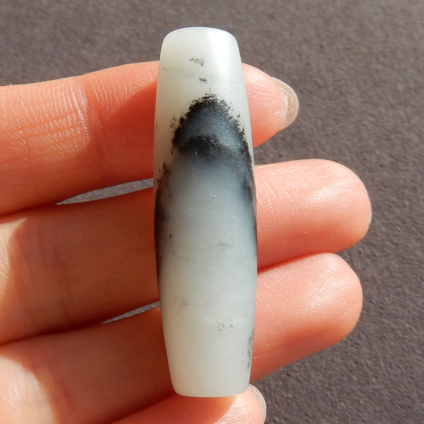 亏麻了方言和田玉精品放巨漏新疆黑白分明意境青花籽料勒子吊坠w2