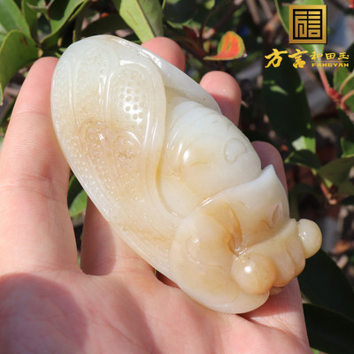亮眼方言品牌和田玉新疆且末料糖白玉温润细腻一鸣惊人把件摆件A8