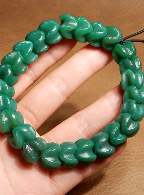 方言高油湖绿色玛瑙瓜棱随型珠