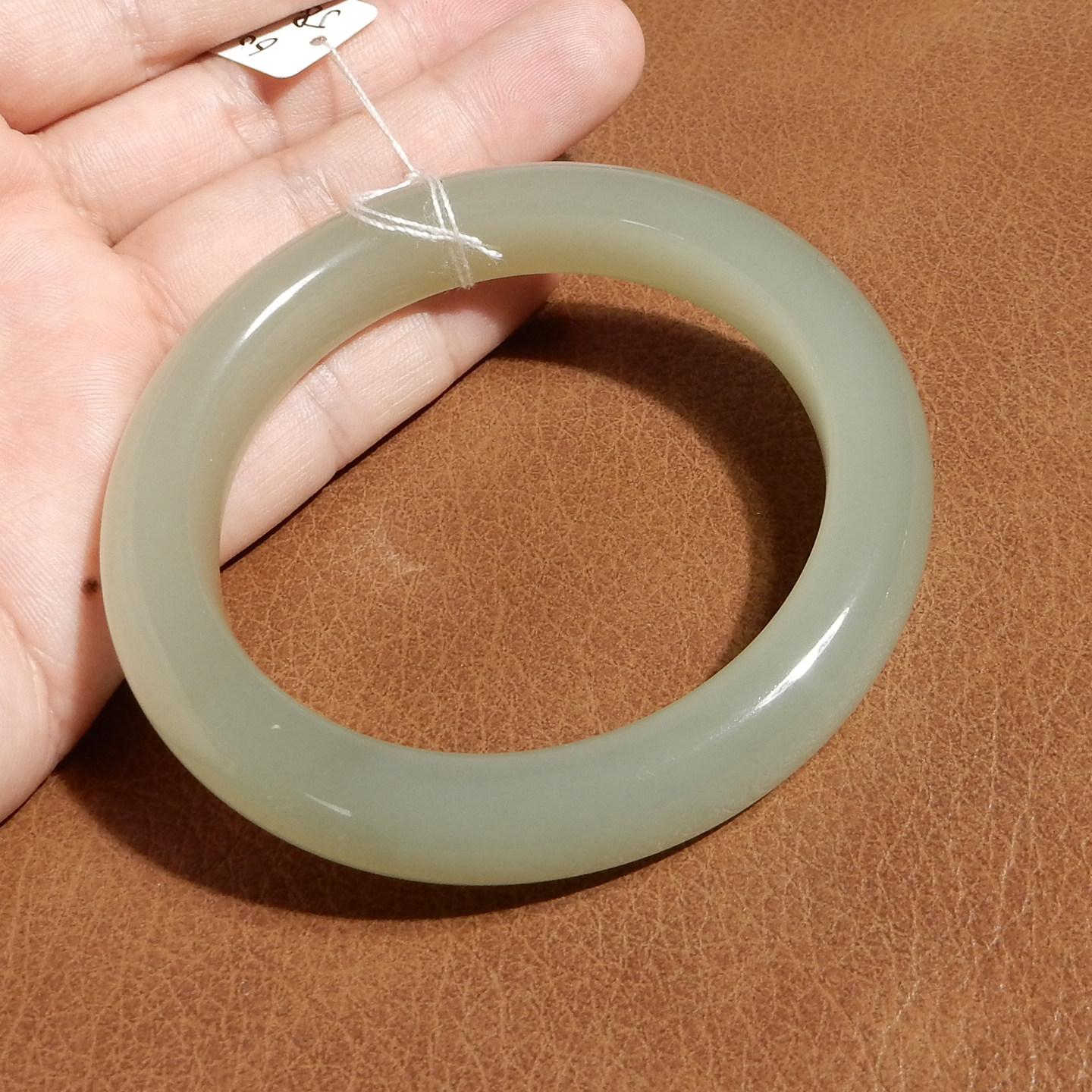 玉禧珠宝天然和田玉青海老料晴水色温润细腻58.5MM手镯送礼Q