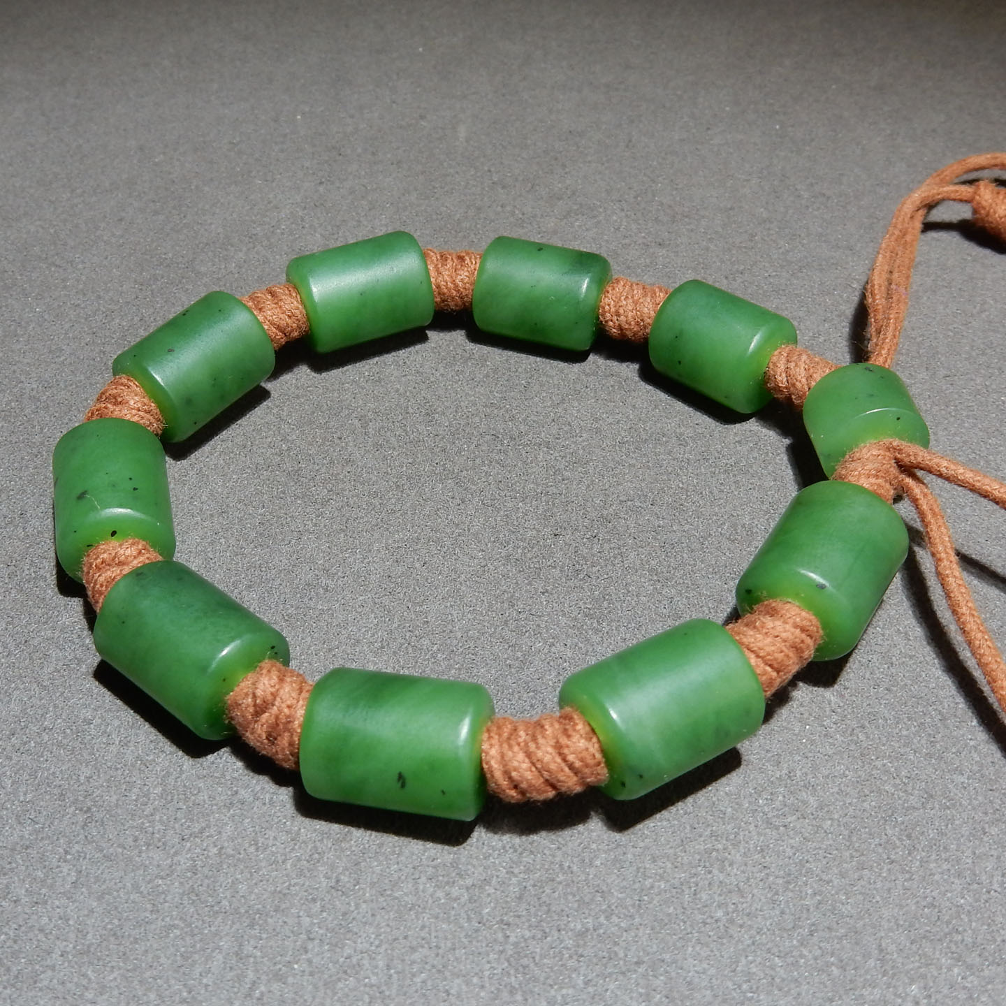 嗨翻了方言和田玉放巨漏新疆特色碧玉籽料手工编织手串手链w