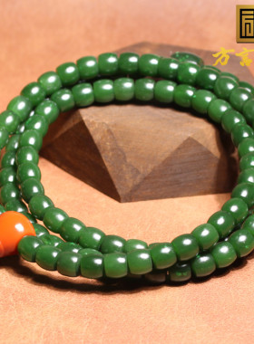 戈壁碧玉6mm老型珠项链玉手链