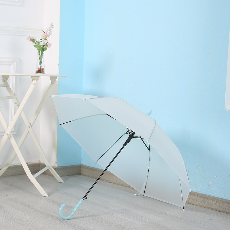 miniso名创优品poe系列渐变长柄伞女学生半透明雨伞长杆伞成人