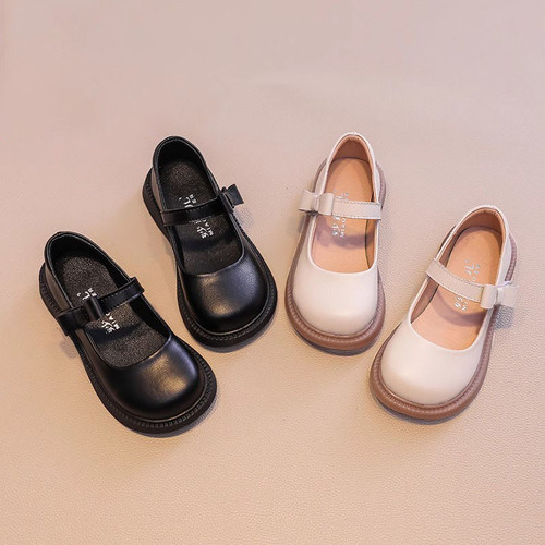 真皮女童休闲公主小皮鞋