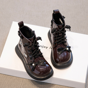 真皮女童短靴马丁靴2025新款秋冬儿童靴子女孩公主风皮靴洋气皮鞋