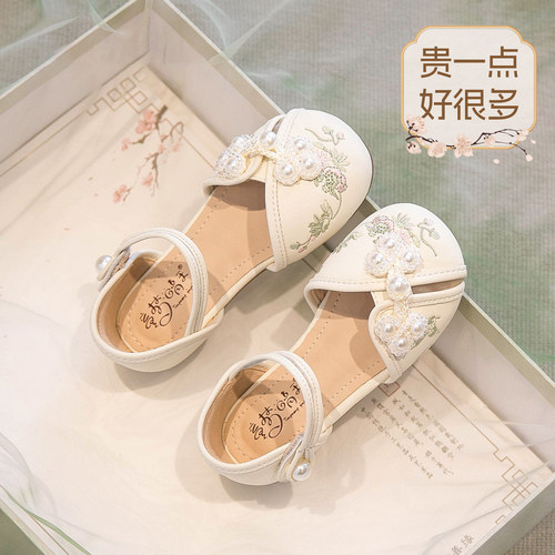 真皮女童汉服鞋古风童鞋