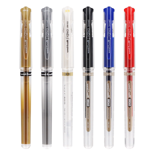 日本UNI三菱UM153学生手绘1.0mm高光金银黑白色商务签字笔油漆笔中性笔美术绘画粗金色婚礼签名笔水彩uniball
