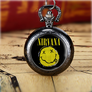 NIRVANA涅槃天使摇滚乐队周边青少年怀表项链表创意个性礼物表