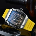 Silver with Yellow Stripe
