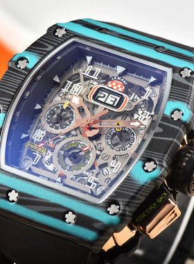 新代运动镂空设计商务手表现代运动机械风石英小三盘工艺腕表