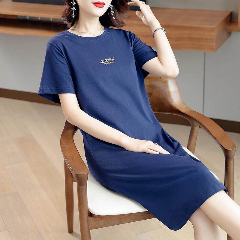 高级感可外穿2026新款家居服睡裙女款夏季春季纯棉短袖睡衣裙夏天