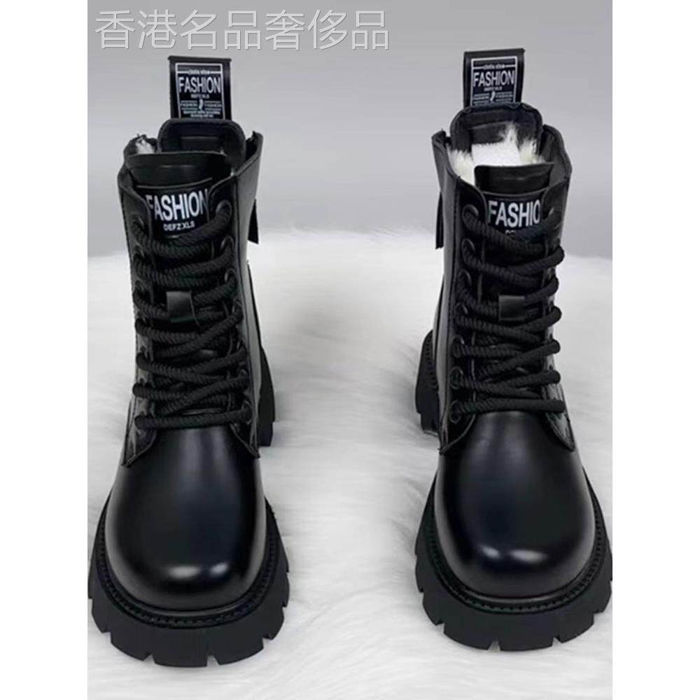 真皮羊毛马丁靴女冬季2025新款皮毛一体雪地靴加绒加厚底棉靴棉鞋
