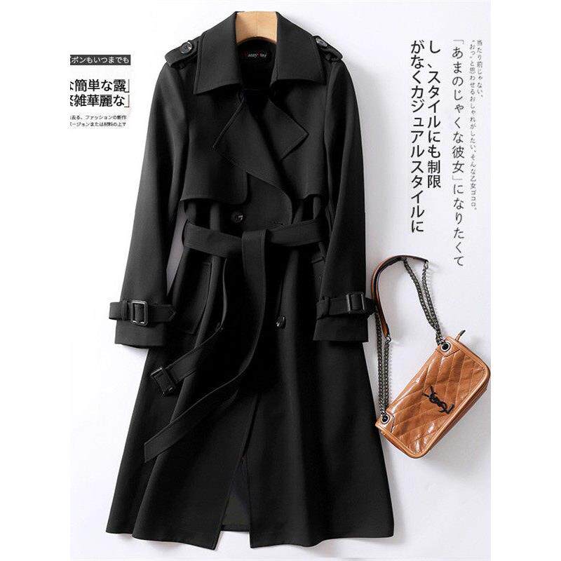 风衣女士中长时尚设计小众经典大牌流行优雅百搭黑色夹克女士春季