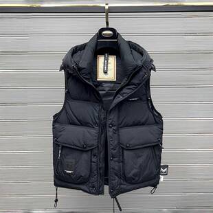 羽绒马甲男款2025秋冬季新款时尚休闲连帽外套男百搭保暖舒适马夹