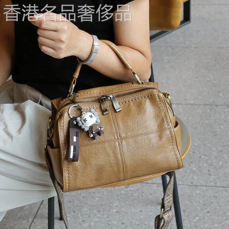 专柜品质！时尚波士顿包高级感手提单肩斜挎包大容量多用揹包女