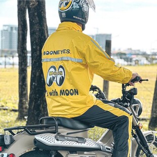 台湾 MOONEYES 摩托车雨衣裤套装分体式男女防雨雨衣成人长款全身