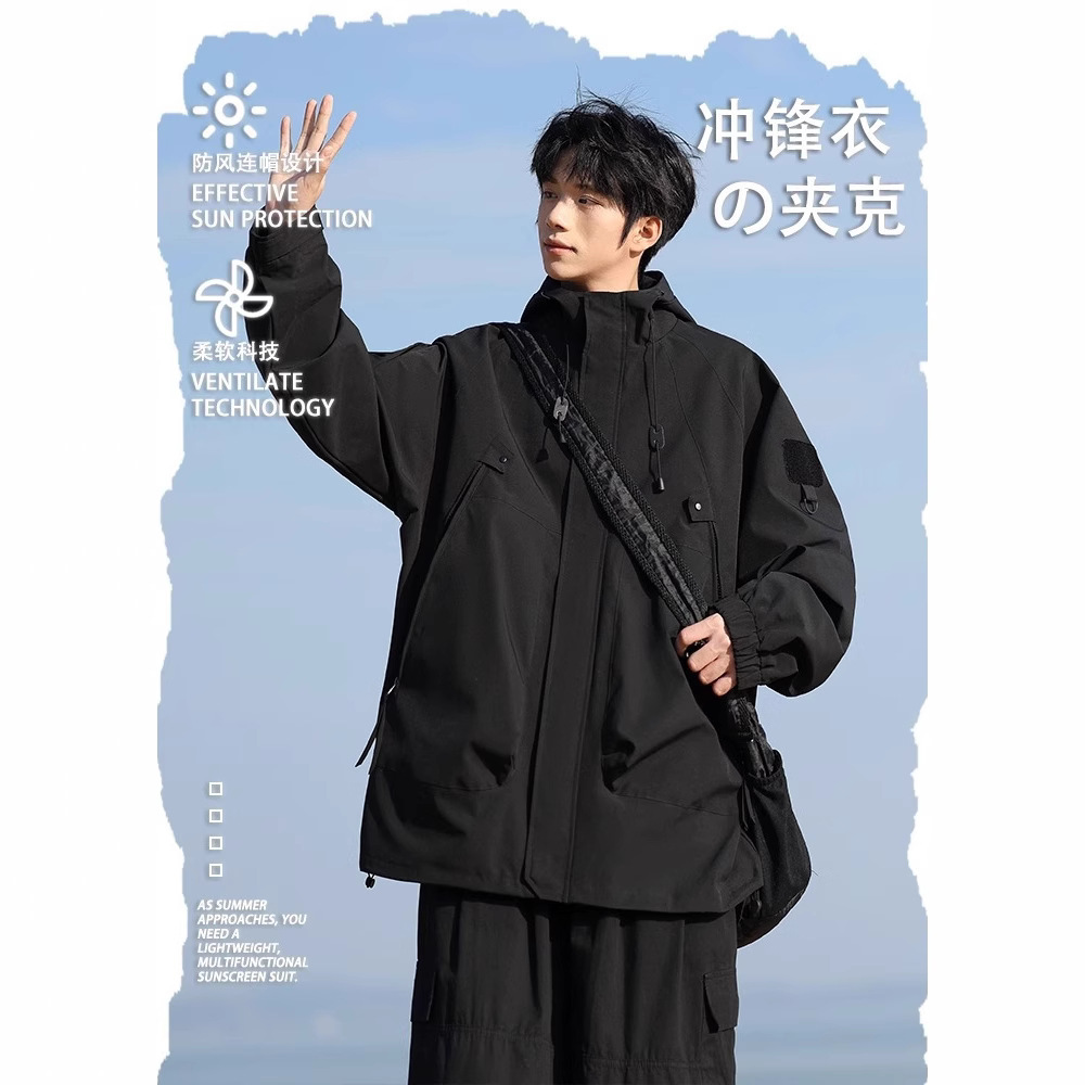 NASA美式防风冲锋衣男士夹克