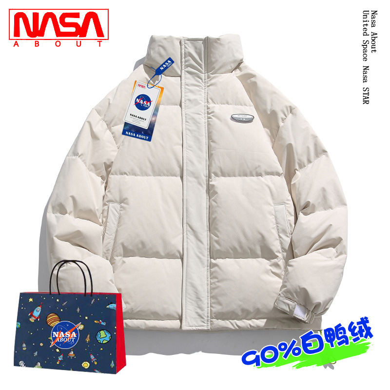 NASA联名羽绒服男款冬季国潮宽松